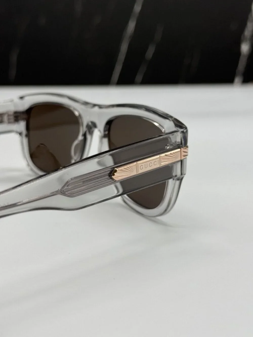 NEW GUCCI GG1517S 006 CLEAR BROWN MEN SUNGLASSES GUCCI